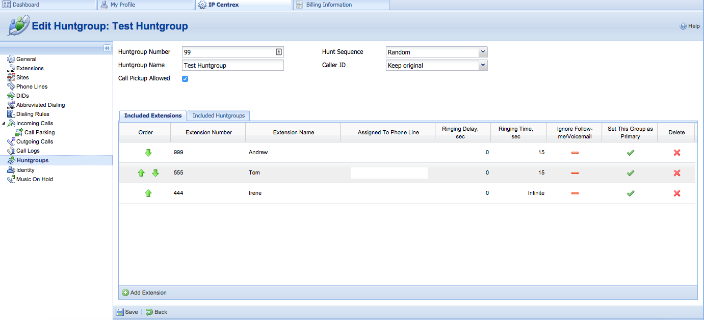 Voyced - How to configure multiple pickup groups?